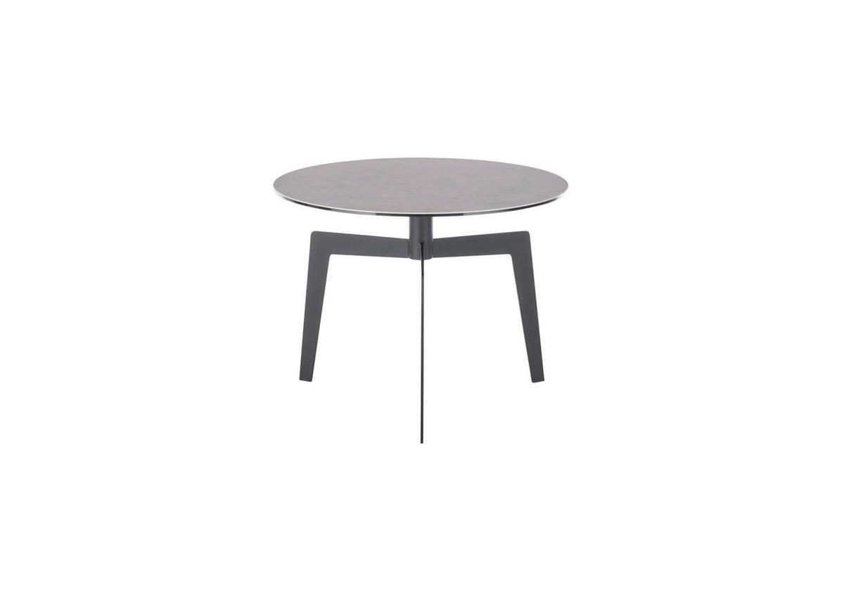 COUCHTISCH in Keramik 60/60/45 cm  - Schwarz/Grau, Design, Keramik/Metall (60/60/45cm) - Boxxx