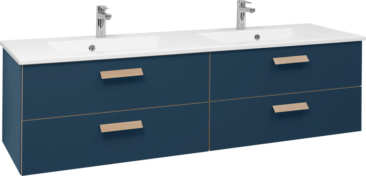 WASCHTISCHKOMBI 183 cm  - Blaugrau/Naturfarben, KONVENTIONELL, Holz/Holzwerkstoff (183cm) - Dieter Knoll