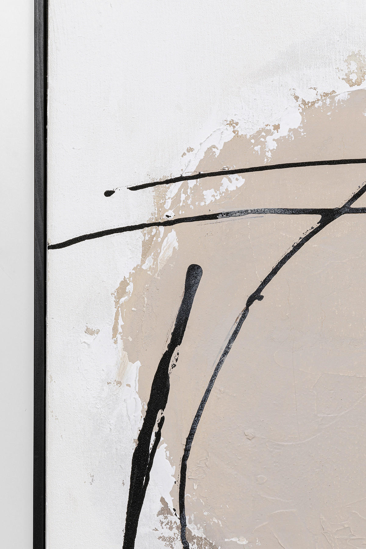 BILD Abstraktes  - Schwarz/Weiß, Design, Holz/Textil (100/100/5cm) - Kare-Design