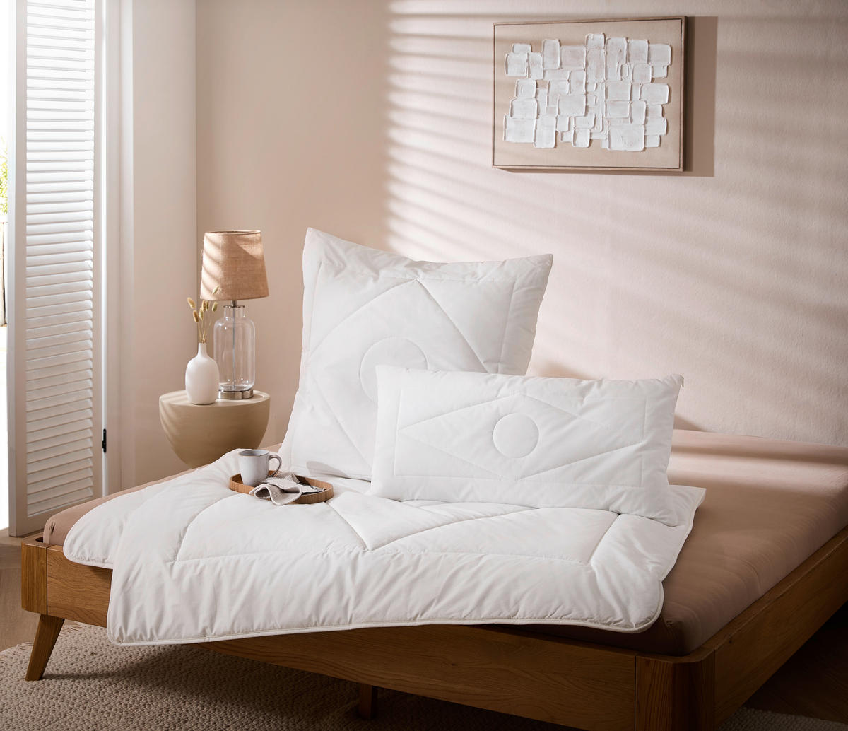 GANZJAHRESDECKE  NIDRA  135/200 cm   - Naturfarben, KONVENTIONELL, Kunststoff/Textil (135/200cm) - Sleeptex