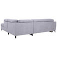 ECKSOFA Grau Velours  - Schwarz/Grau, KONVENTIONELL, Textil/Metall (255/217cm) - Carryhome