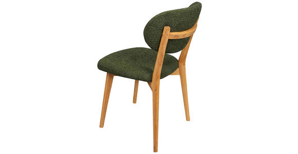 STUHL  Stoffauswahl Webstoff  - Eichefarben/Olivgrün, MODERN, Holz/Textil (51/86/60cm) - Carryhome