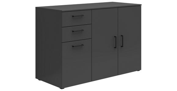 KOMMODE 120/83/52 cm in Graphitfarben - Anthrazit/Schwarz, MODERN, Holzwerkstoff/Kunststoff (120/83/52cm) - Carryhome