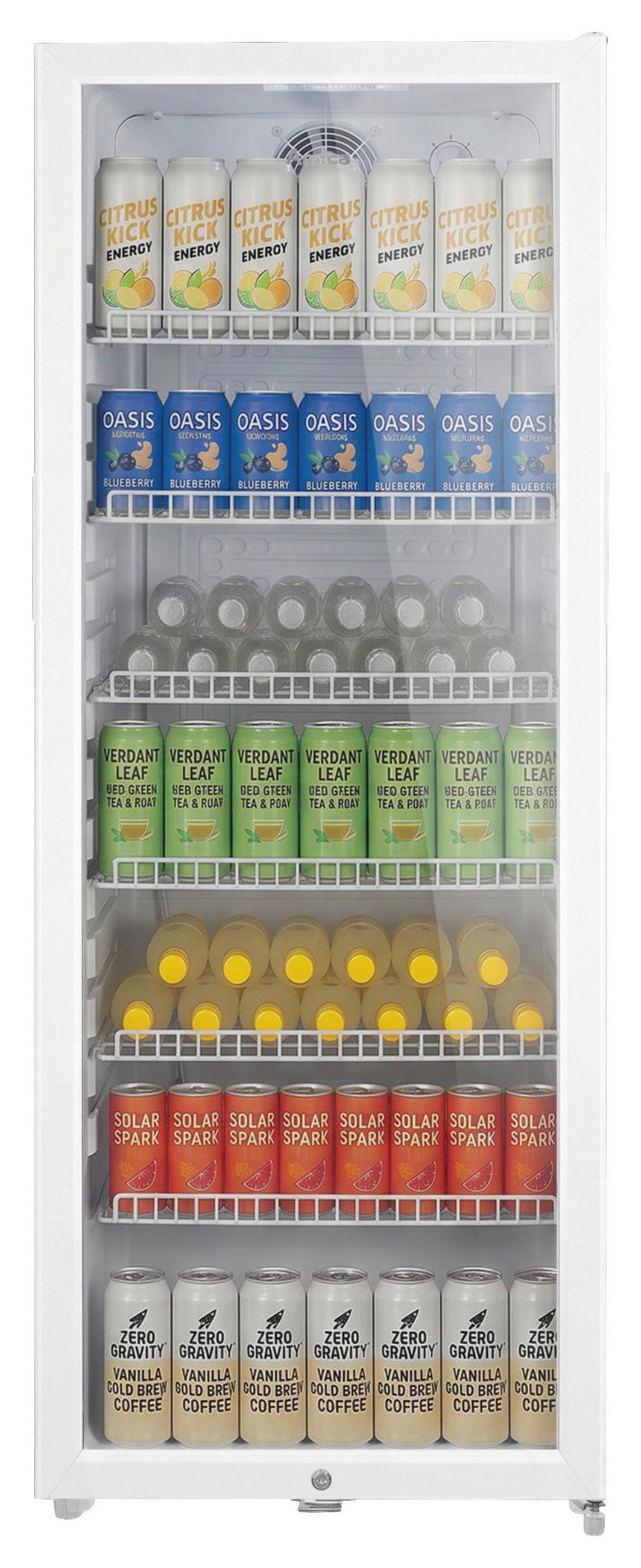 GETRÄNKEKÜHLSCHRANK 54,5/141/54 cm  - Weiß, Basics, Glas/Metall (54,5/141/54cm) - Amica