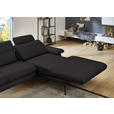 ECKSOFA in Echtleder Dunkelbraun  310/180 cm  - Dunkelbraun/Schwarz, Design, Leder/Metall (310/180cm) - Dieter Knoll