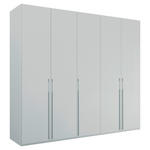 DREHTÜRENSCHRANK 251/223/60 cm 5-türig Grau  - Grau, Trend, Holzwerkstoff/Metall (251/223/60cm) - Novel