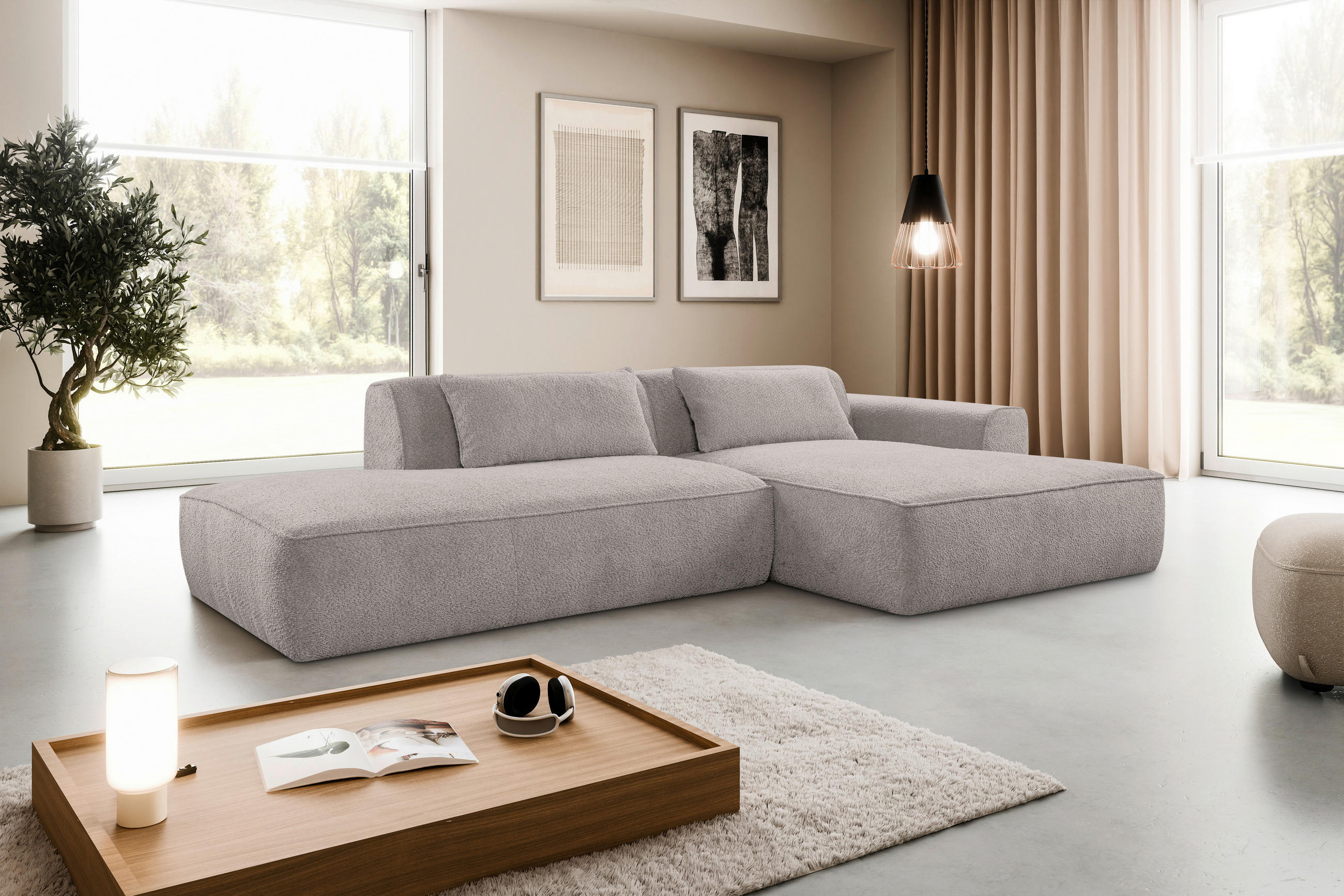 Livetastic ROHOVÁ SEDAČKA, plast, textil, kompozitní dřevo, šedá