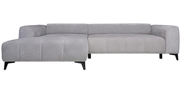 ECKSOFA  in Chenille Hellgrau  222/279 cm  - Hellgrau/Schwarz, KONVENTIONELL, Kunststoff/Textil (222/279cm) - Hom`in