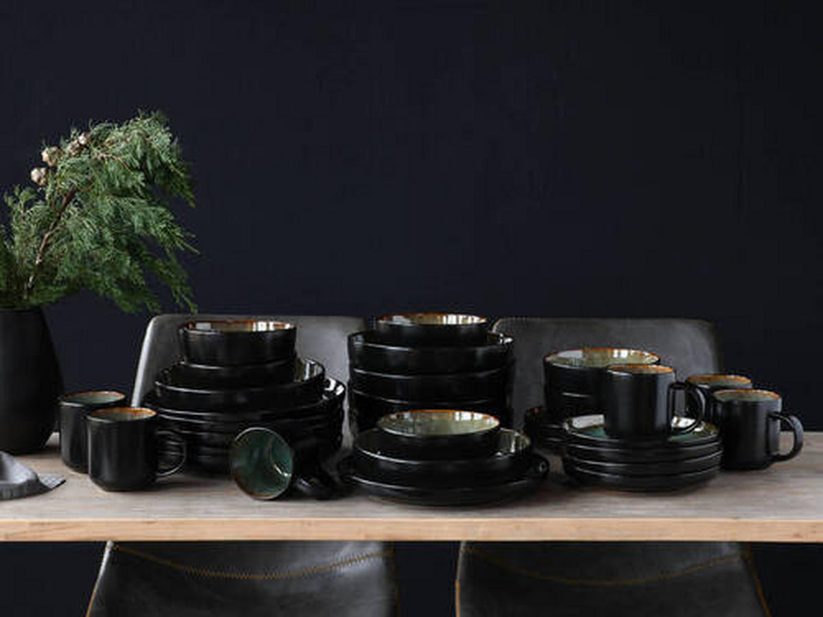 KOMBISERVICE Grün 30-teilig 6 Personen  - Grün, Trend, Keramik - Creatable