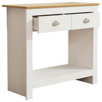 BYRÅ 85/76/35 cm  - vit/honungsek, Lifestyle, metall/trämaterial (85/76/35cm) - MID.YOU