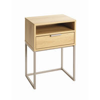 NACHTSCHRANK 40/60/28 cm  - Kaschmir/Eichefarben, MODERN, Holzwerkstoff/Metall (40/60/28cm)