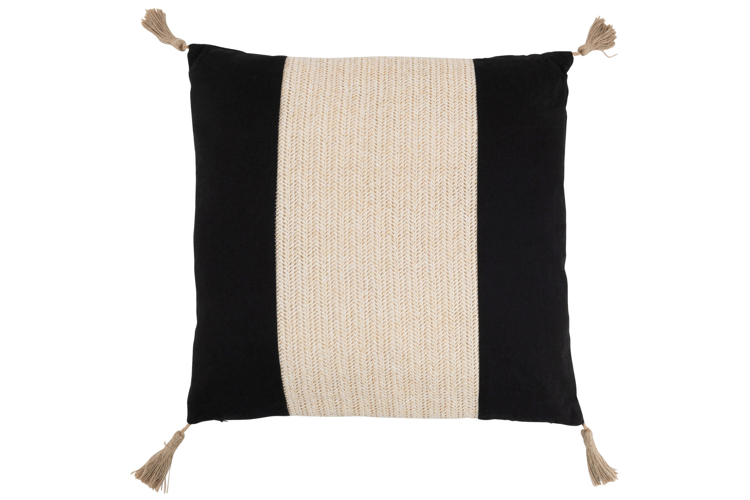 ZIERKISSEN  45/45 cm   - Weiss/Schwarz, Basics, Textil (45/45cm) - Ambia Home