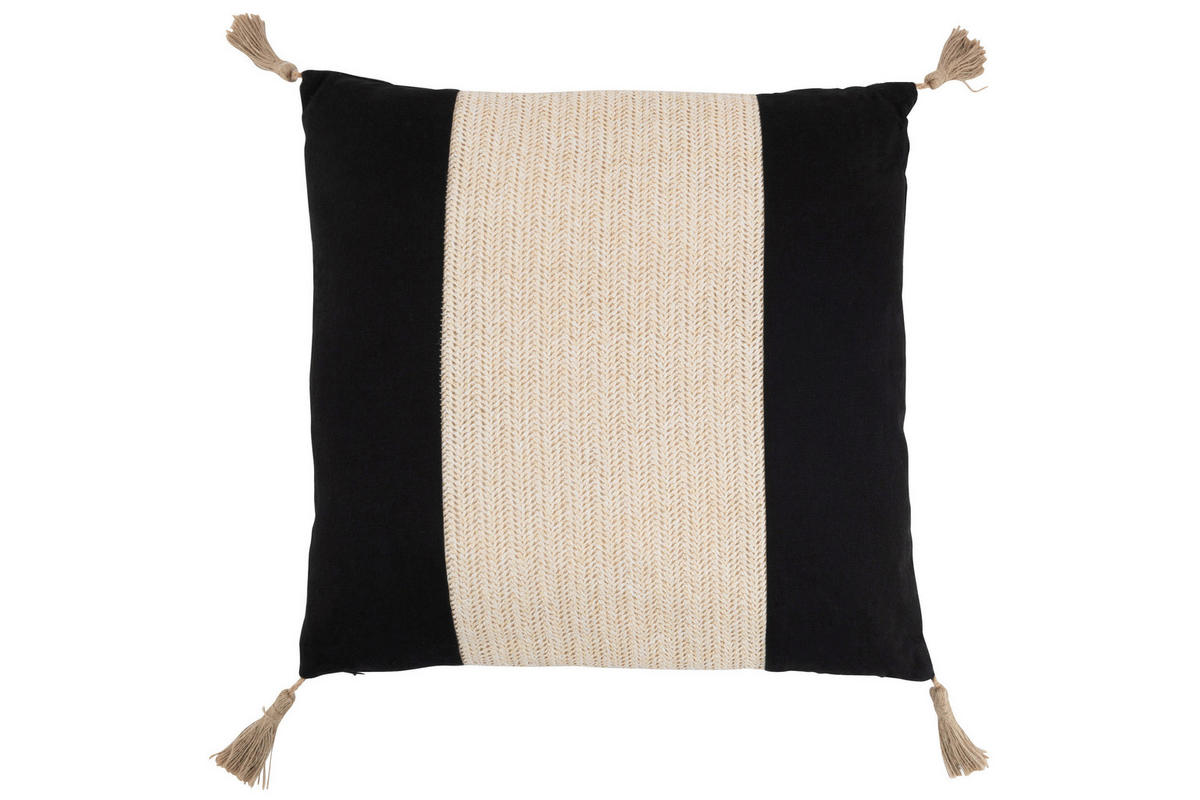 ZIERKISSEN  45/45 cm   - Weiss/Schwarz, Basics, Textil (45/45cm) - Ambia Home