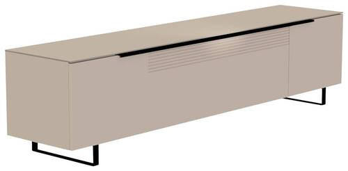 LOWBOARD Schwarz, Sandfarben  210/51/45 cm  - Sandfarben/Schwarz, Design, Glas/Holzwerkstoff (210/51/45cm) - Moderano