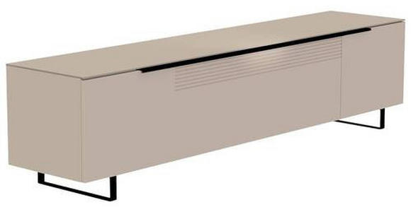 LOWBOARD Schwarz, Sandfarben  210/51/45 cm  - Sandfarben/Schwarz, Design, Glas/Holzwerkstoff (210/51/45cm) - Moderano