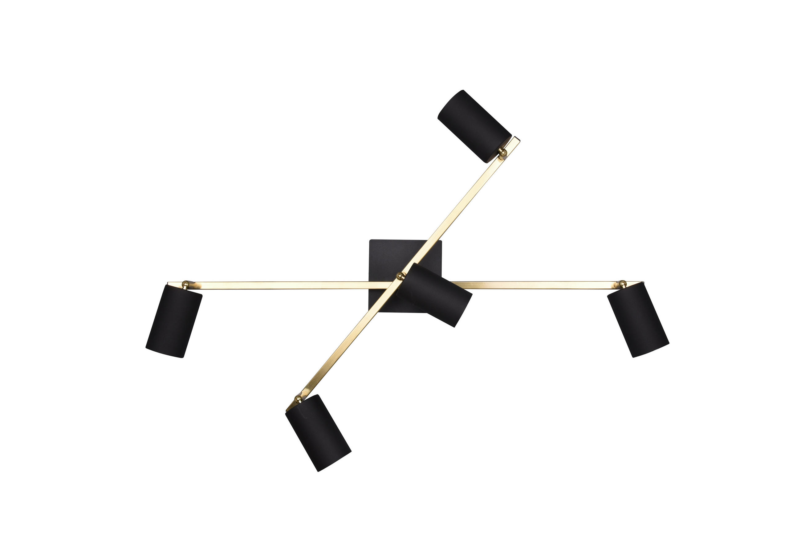 Thumbnail - Trio Leuchten Strahler Marley, Schwarz, Gold, Metall, 57.4x22.4x77.4 cm, Lampen & Leuchten, Innenbeleuchtung, Spots & St...