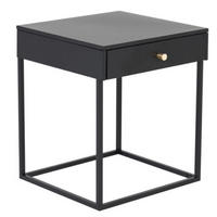 NACHTTISCH 41/50/43 cm  - Goldfarben/Schwarz, Design, Metall (41/50/43cm) - Livetastic