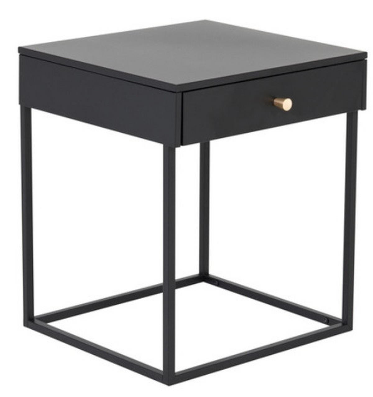 NACHTTISCH 41/50/43 cm  - Goldfarben/Schwarz, Design, Metall (41/50/43cm) - Livetastic