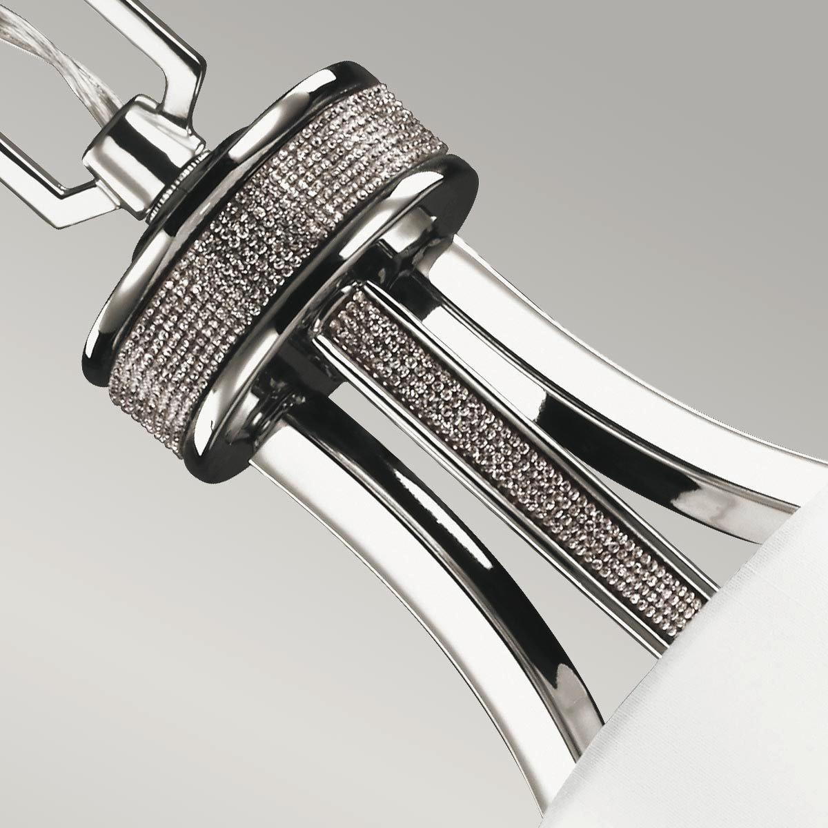 KRONLEUCHTER 45.7/50.6 cm   - Nickelfarben, KONVENTIONELL, Glas/Metall (45.7/50.6cm) - Elstead Lighting
