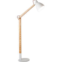 STEHLEUCHTE 73/180 cm    - Weiß/Naturfarben, Design, Holz/Metall (73/180cm) - Fabas Luce