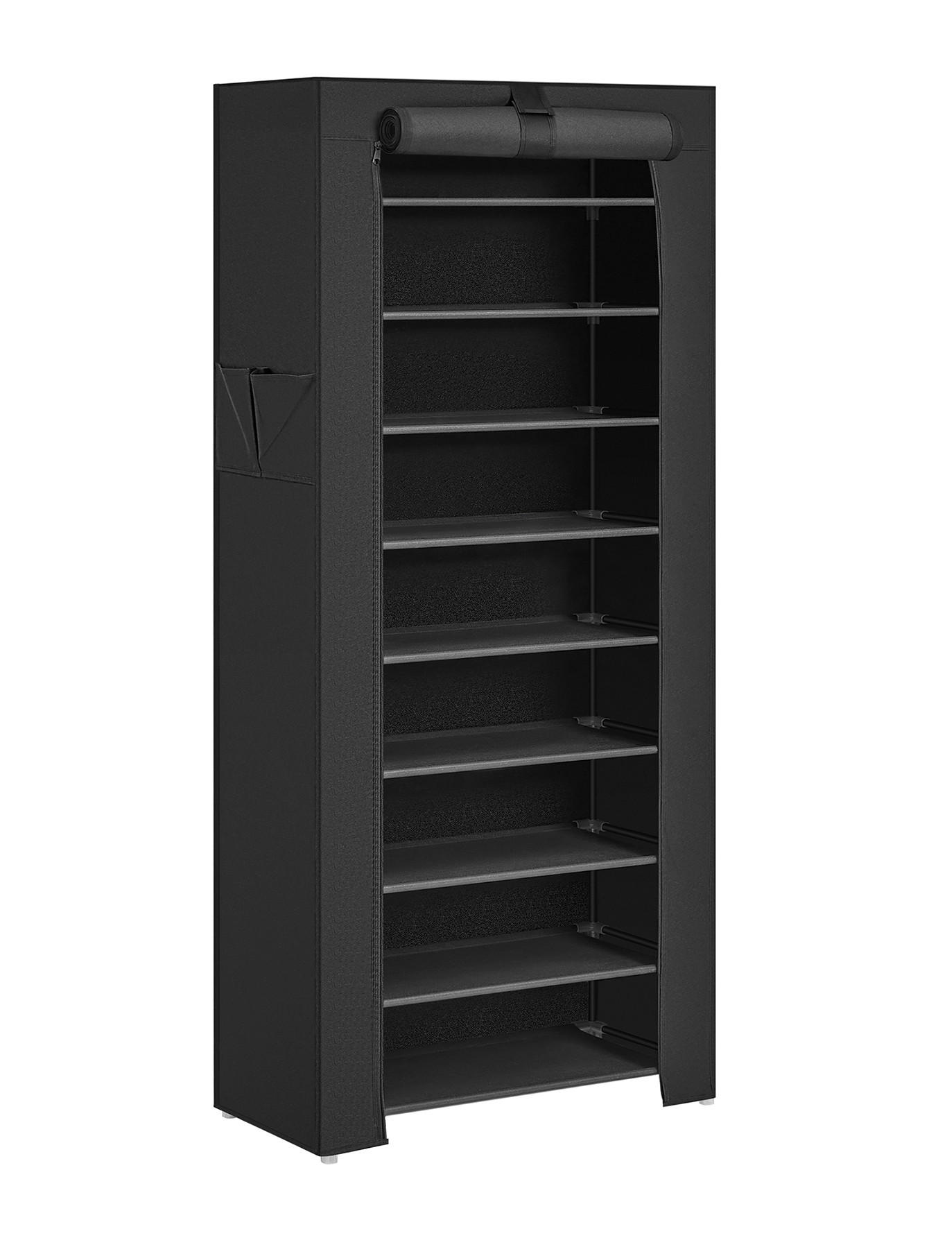 Boxxx Schuhregal Songmics Schwarz 58x160x28 cm