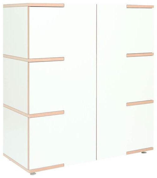 KOMMODE  in 100/110/45 cm  - Buchefarben/Alufarben, Design, Holzwerkstoff (100/110/45cm) - Tojo