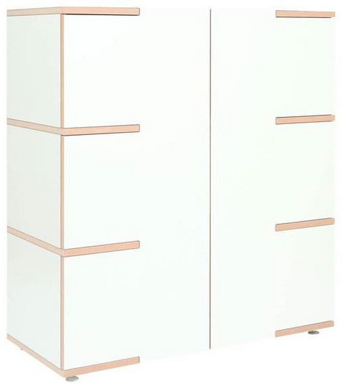 KOMMODE  in 100/110/45 cm  - Buchefarben/Alufarben, Design, Holzwerkstoff (100/110/45cm) - Tojo