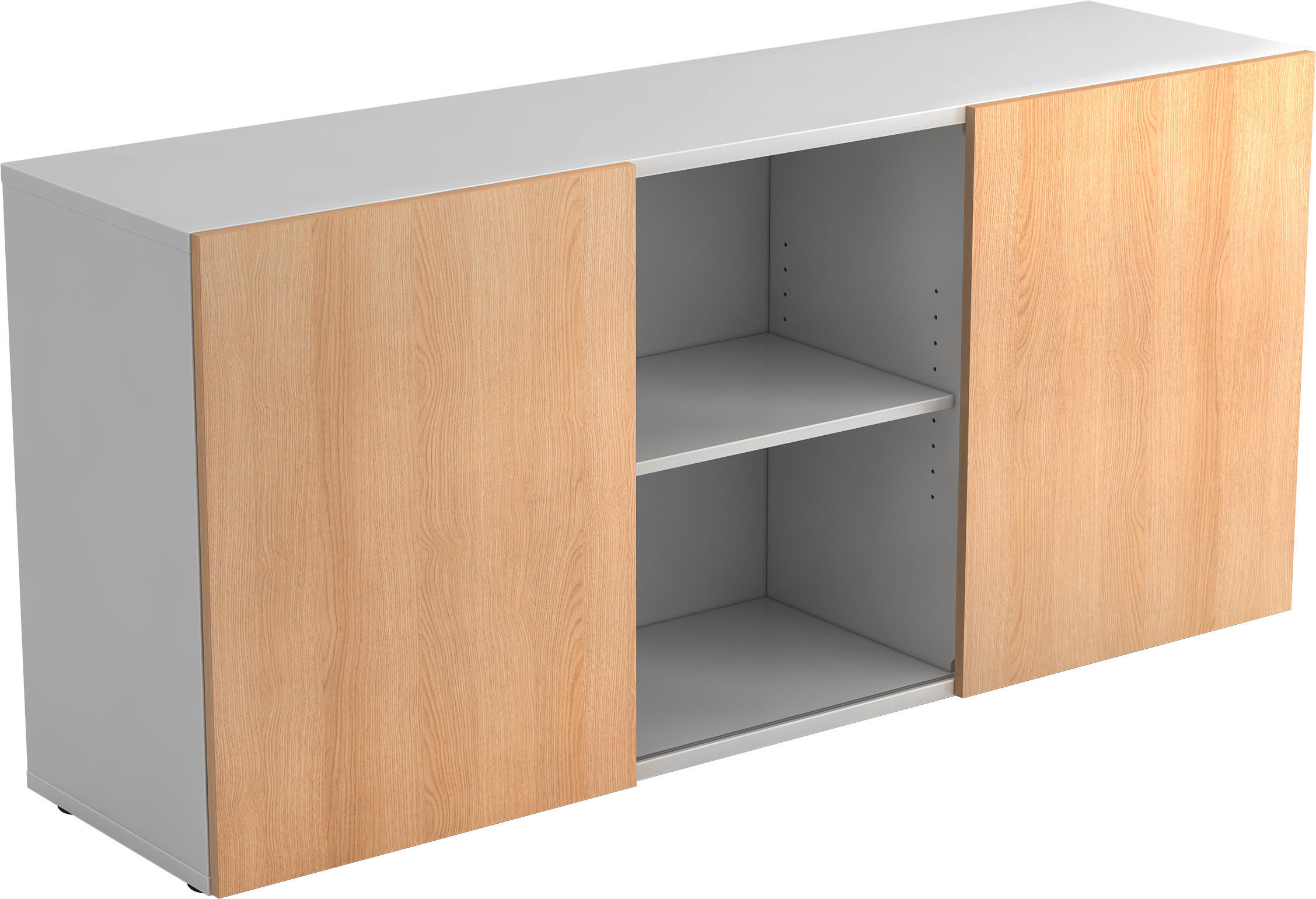 SIDEBOARD  in 160/74,8/42 cm  - Eichefarben/Weiß, KONVENTIONELL, Holzwerkstoff/Kunststoff (160/74,8/42cm) - Venda