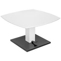 KLUB STOLIĆ crna, bijela  metal, drvni materijal  - bijela/crna, Design, drvni materijal/metal (80/80/47-66cm) - Novel