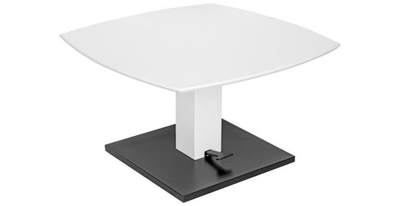 COUCHTISCH 80/80/47-66 cm quadratisch Schwarz, Weiß  - Schwarz/Weiß, Design, Holzwerkstoff/Metall (80/80/47-66cm) - Novel