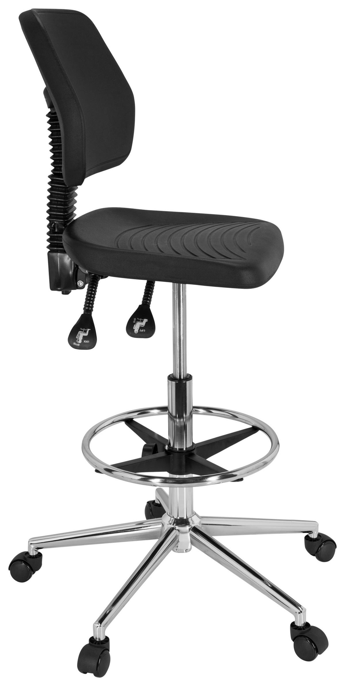 DREHHOCKER Schwarz  - Schwarz, Basics, Kunststoff/Metall (71/95/64cm) - MID.YOU