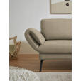 ECKSOFA  in Flachgewebe Hellbraun Armteilverstellung, Relaxfunktion, Drehsitzfunktion  255-365/175-224 cm  - Hellbraun/Schwarz, Design, Textil/Metall (255-365/175-224cm) - Dieter Knoll