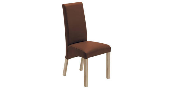 STUHL Lederlook Sonoma Eiche, Kastanienfarben - Kastanienfarben/Sonoma Eiche, KONVENTIONELL, Holz/Textil (47/102/57cm) - Carryhome