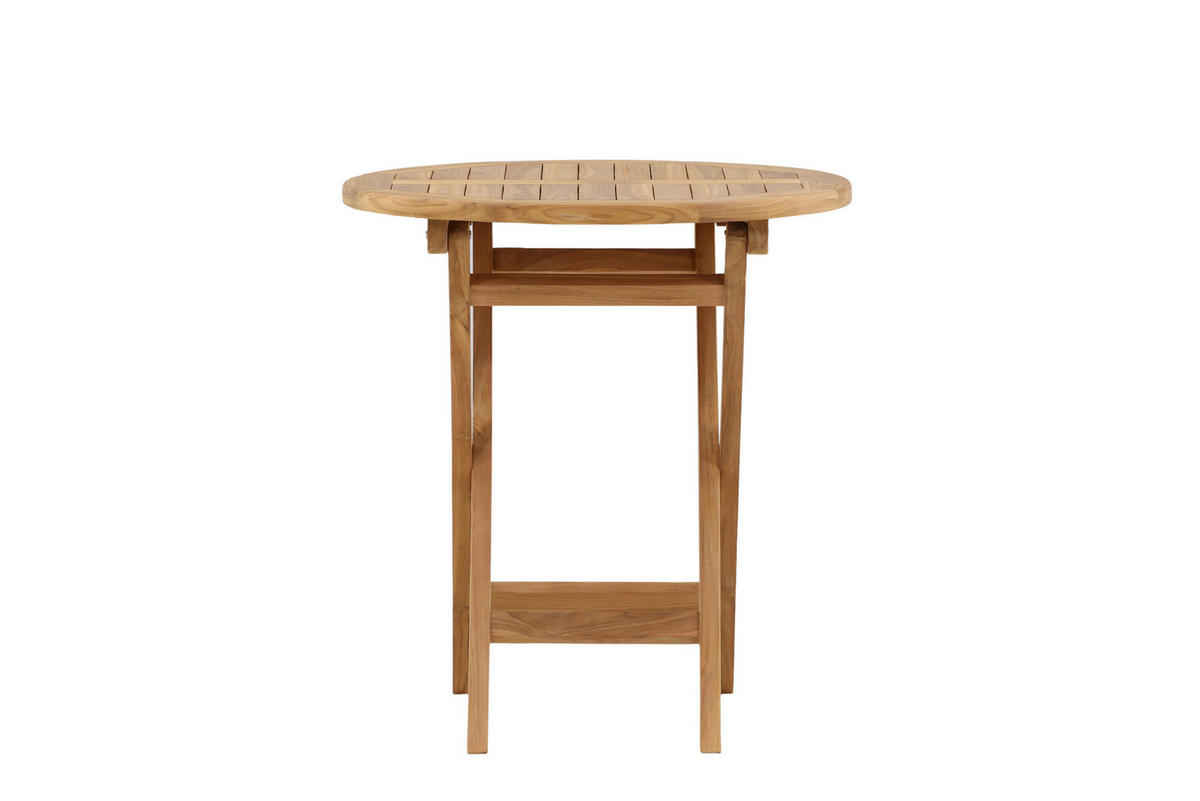 GARTENTISCH Holz rund  - Hellbraun, MODERN, Holz (70/75cm) - Gardenson