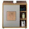 WASCHBECKENUNTERSCHRANK 60/60/35 cm  - Eiche Wotan/Hellgrau, Modern, Holzwerkstoff/Kunststoff (60/60/35cm) - MID.YOU