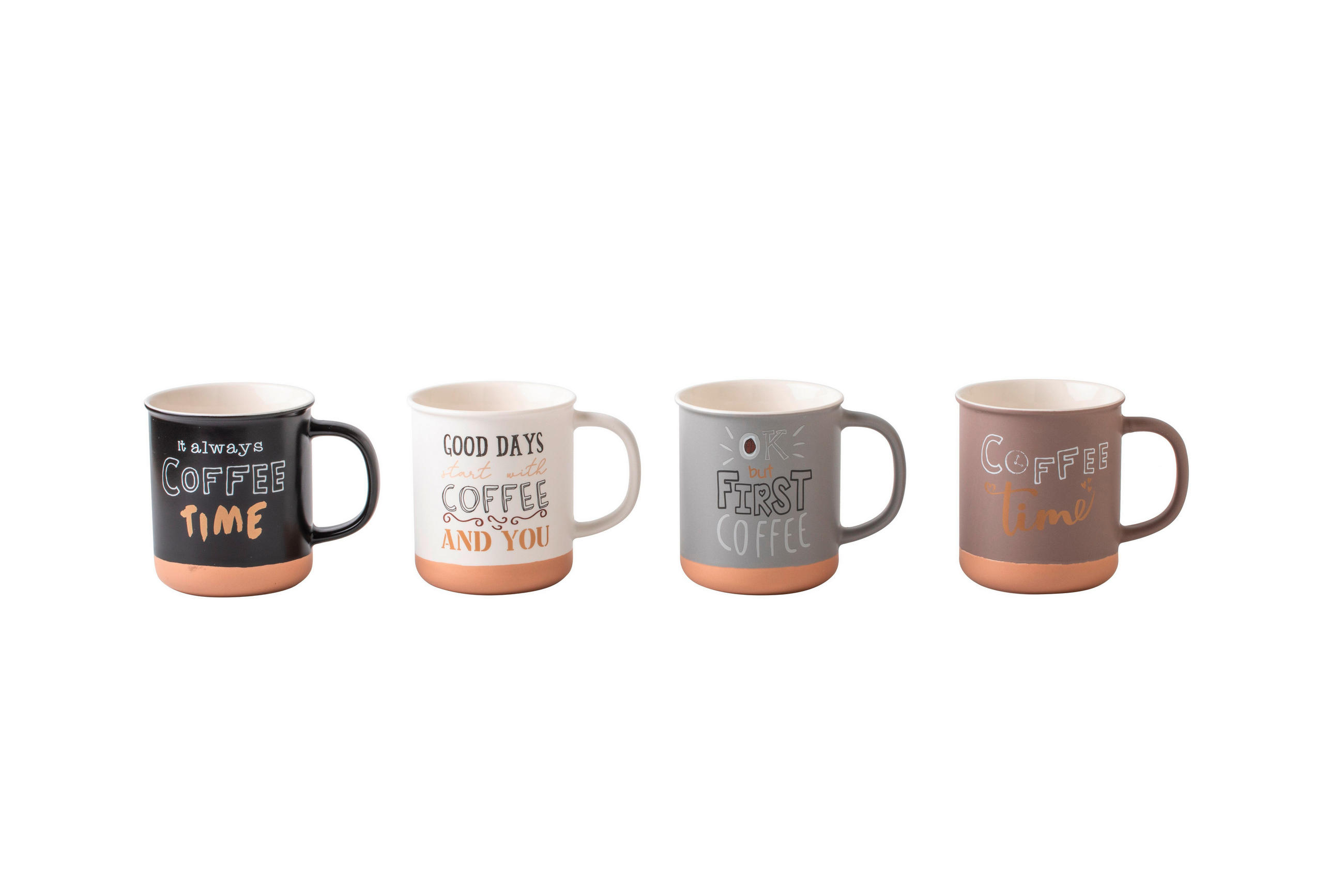 CANĂ PENTRU CAFEA 470 ml  - albastru/alb, Trend, ceramică (9,4/10,5cm) - Novel