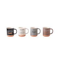 CANĂ PENTRU CAFEA 470 ml  - albastru/alb, Trend, ceramică (9,4/10,5cm) - Novel