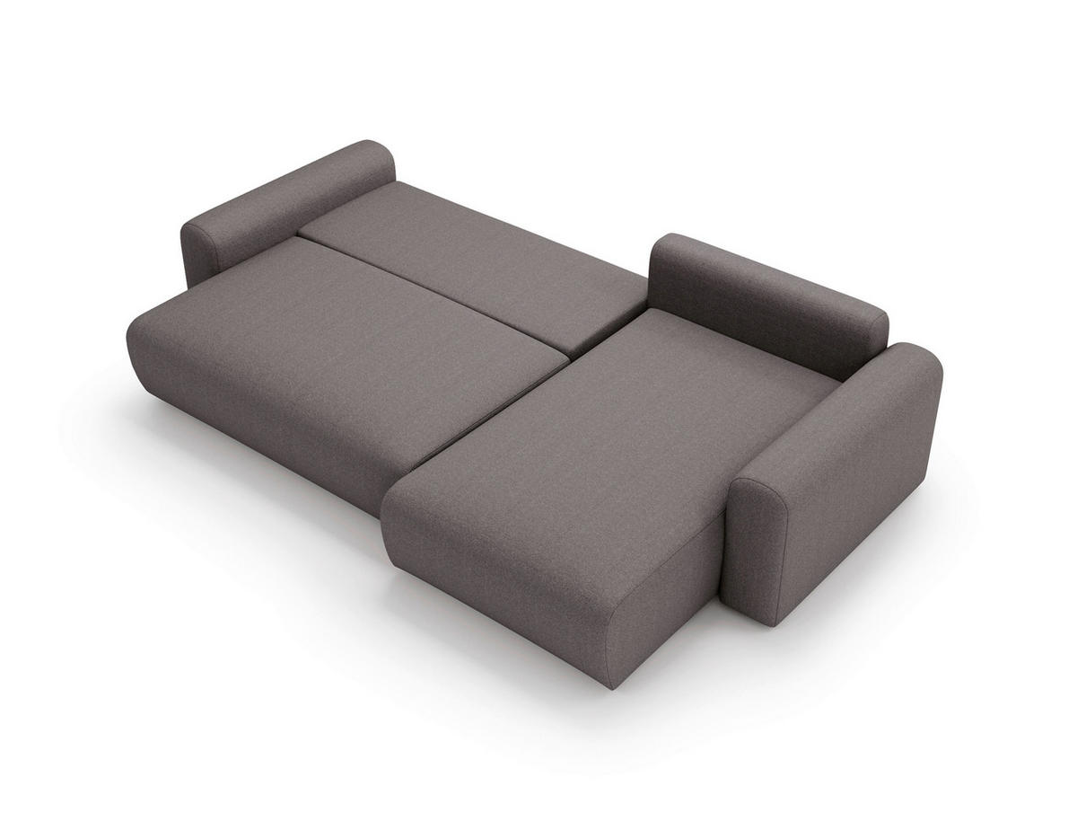 ECKSOFA Anthrazit  - Anthrazit/Creme, Design, Kunststoff/Textil (246/150cm) - Livetastic