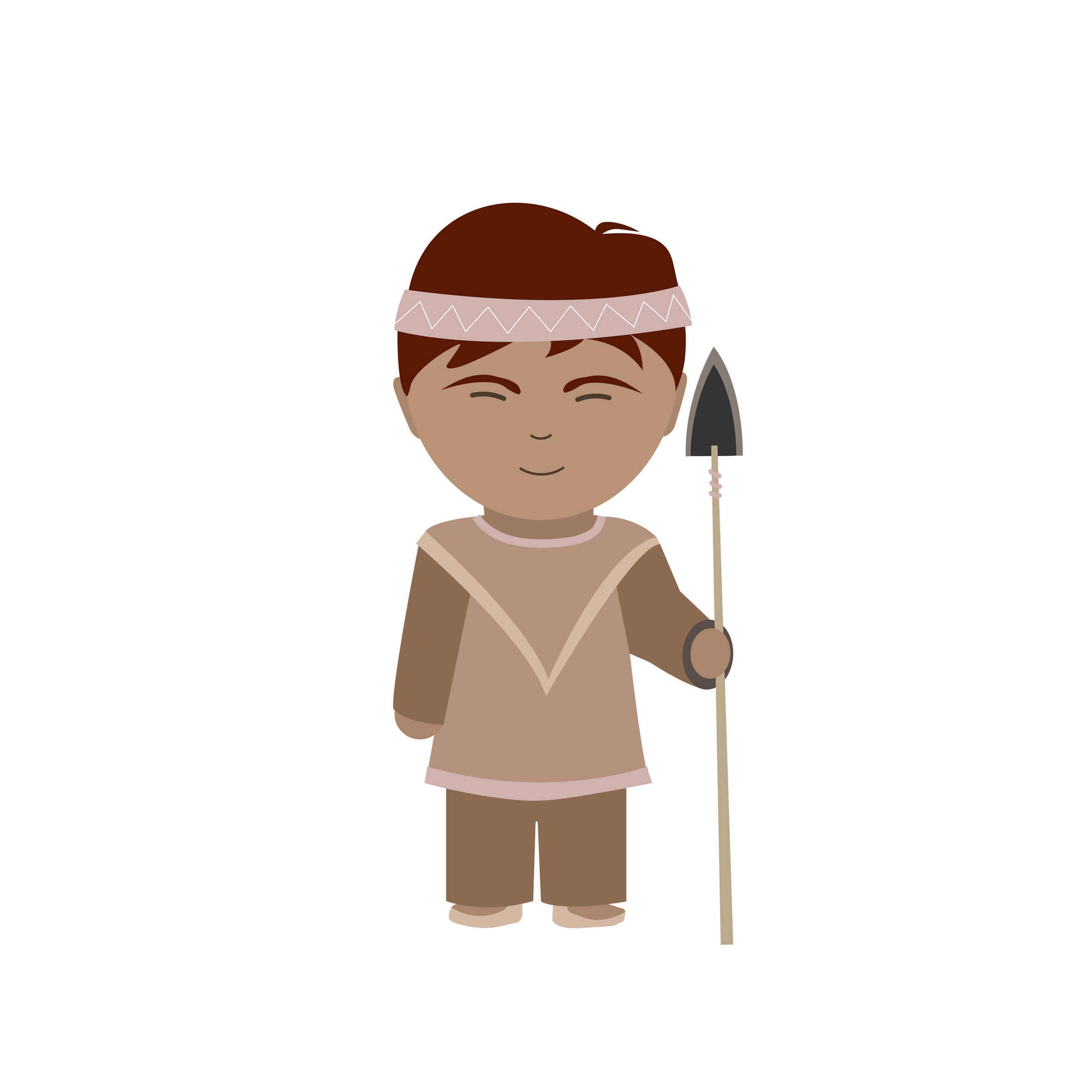 XXXLutz Babywanddeko Mato der Indianer Braun 3 cm