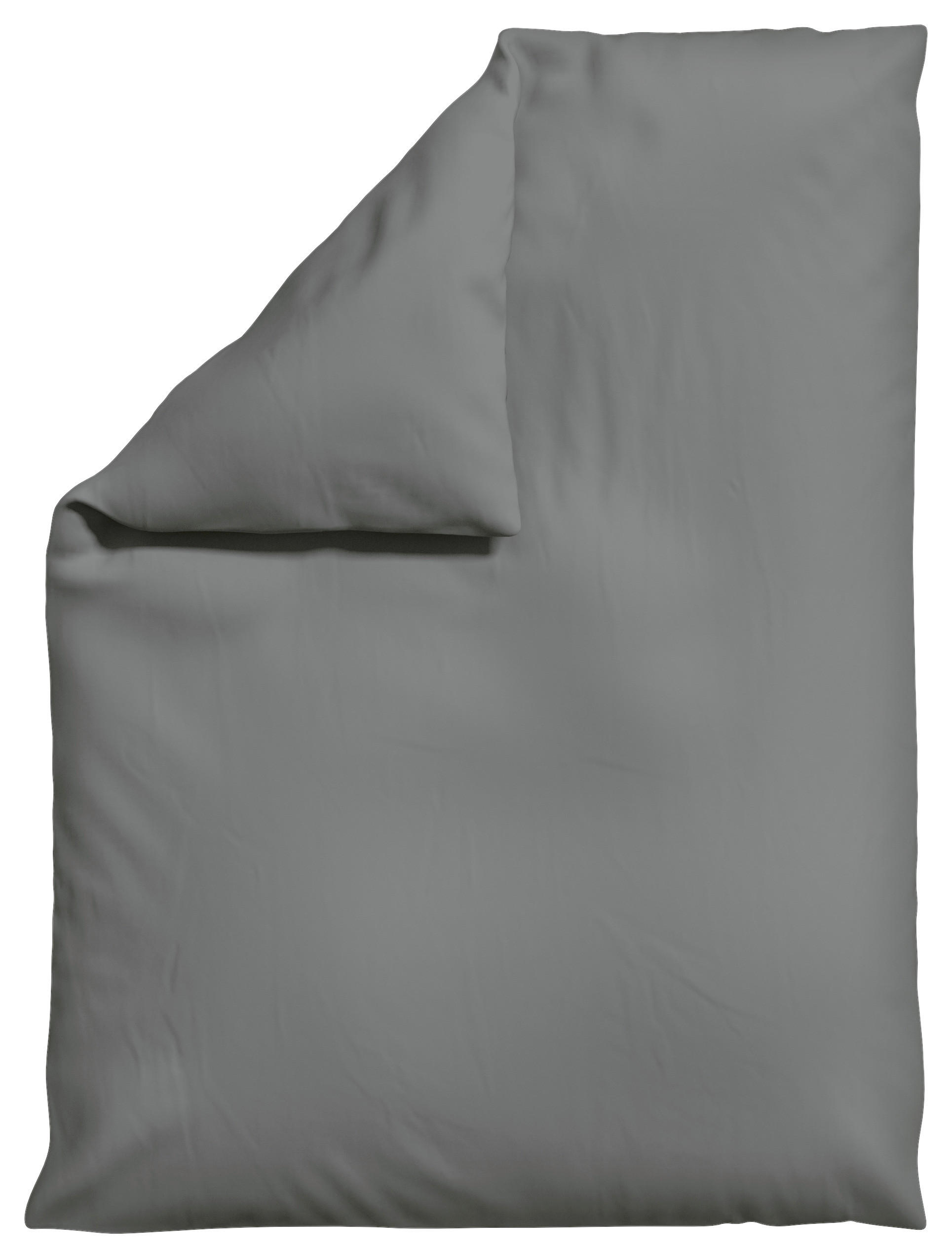BETTDECKENBEZUG WOVEN SATIN Makosatin 155/220 cm  - Grau, Basics, Textil (155/220cm) - Schlafgut