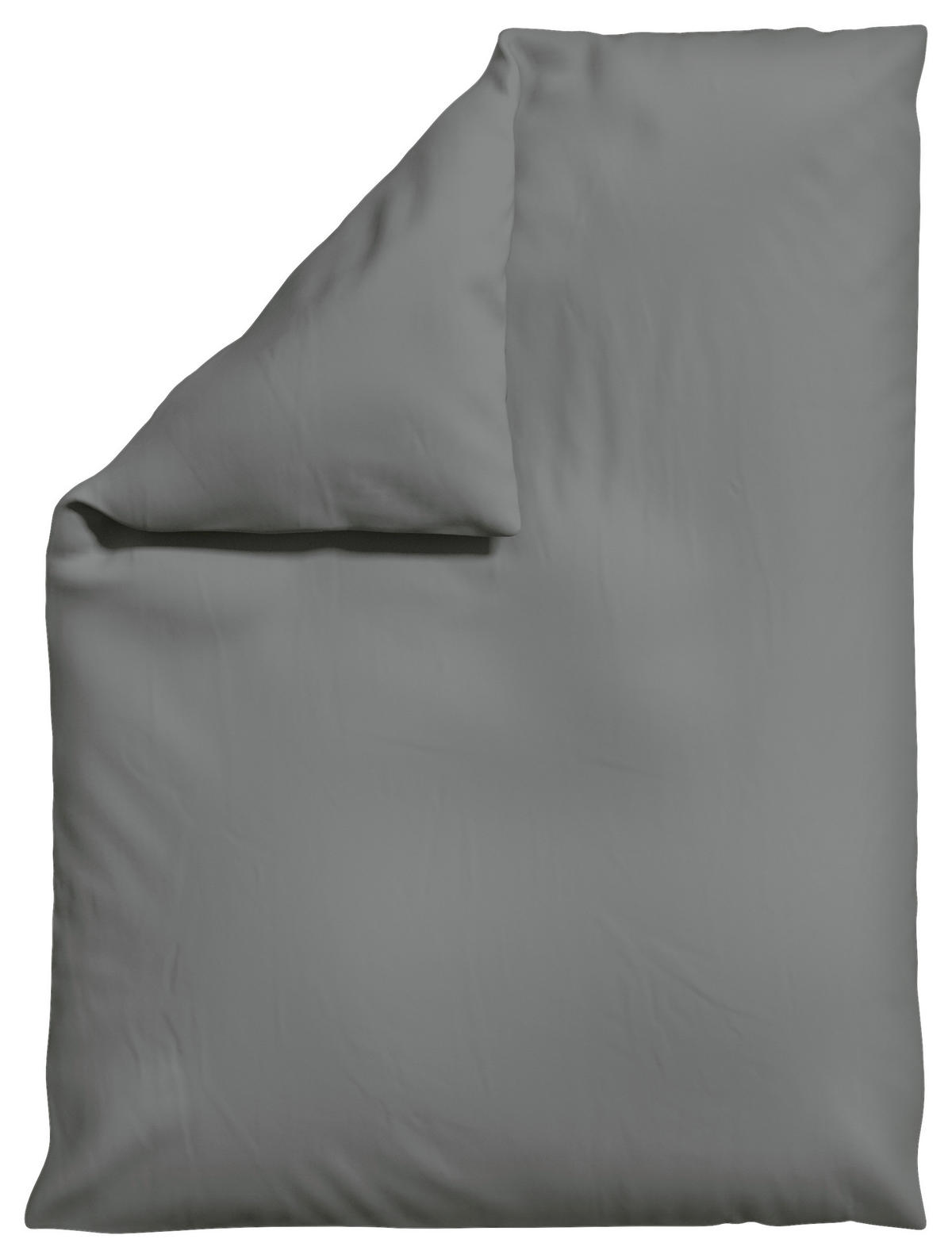 BETTDECKENBEZUG WOVEN SATIN Makosatin 155/220 cm  - Grau, Basics, Textil (155/220cm) - Schlafgut