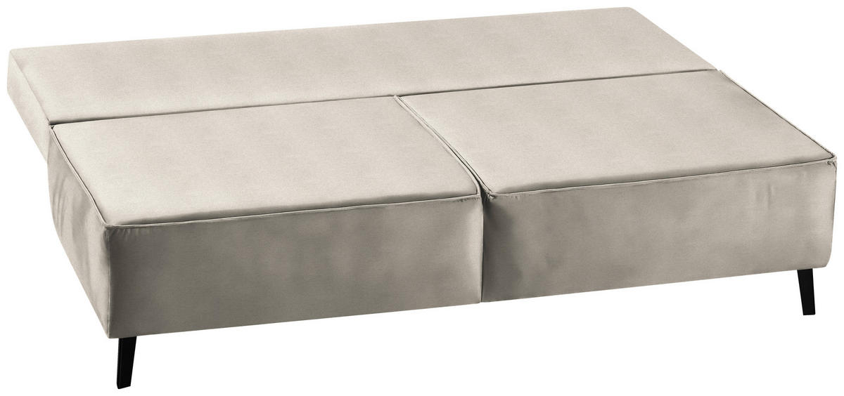 SCHLAFSOFA in Naturfarben  - Schwarz/Naturfarben, Konventionell, Textil/Metall (197/91/88cm) - Novel