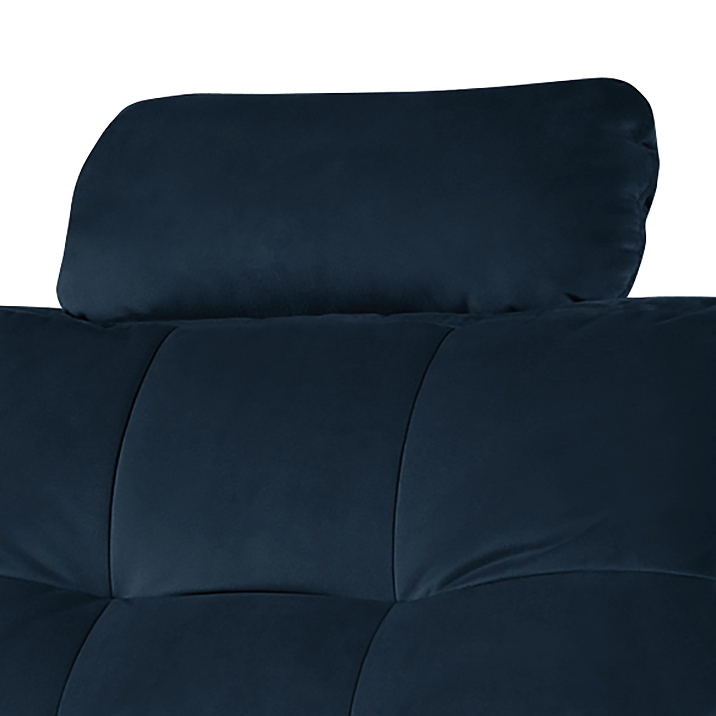 KOPFSTÜTZE  in Samt  - Dunkelblau, Design, Textil (43/18/15cm) - Livetastic