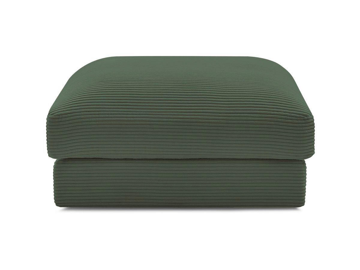 HOCKER LEONARD Cord Dunkelgrün  - Dunkelgrün/Schwarz, MODERN, Kunststoff/Textil (86/43/86cm)