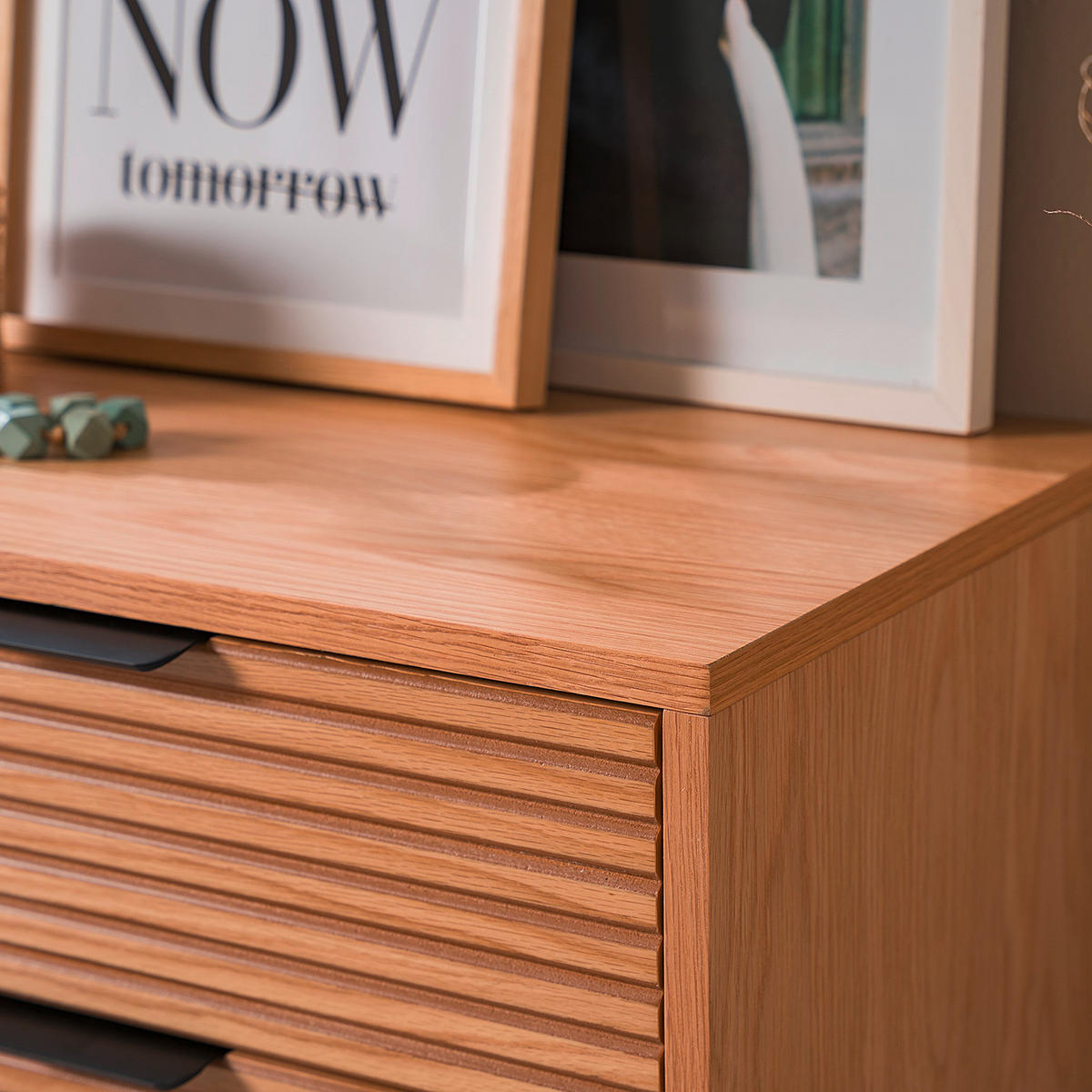 SIDEBOARD svart, ekfärgad  160/75/40 cm  - svart/ekfärgad, Lifestyle, metall/trämaterial (160/75/40cm)