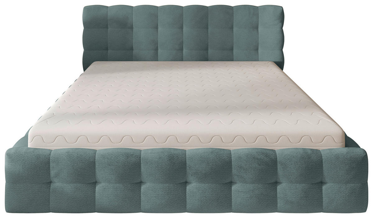 POLSTERBETT 180/200 cm,  in Grau, gepolstertes Kopfteil, Bettkasten,  - Schwarz/Grau, MODERN, Holz/Kunststoff (180/200cm) - Chameo