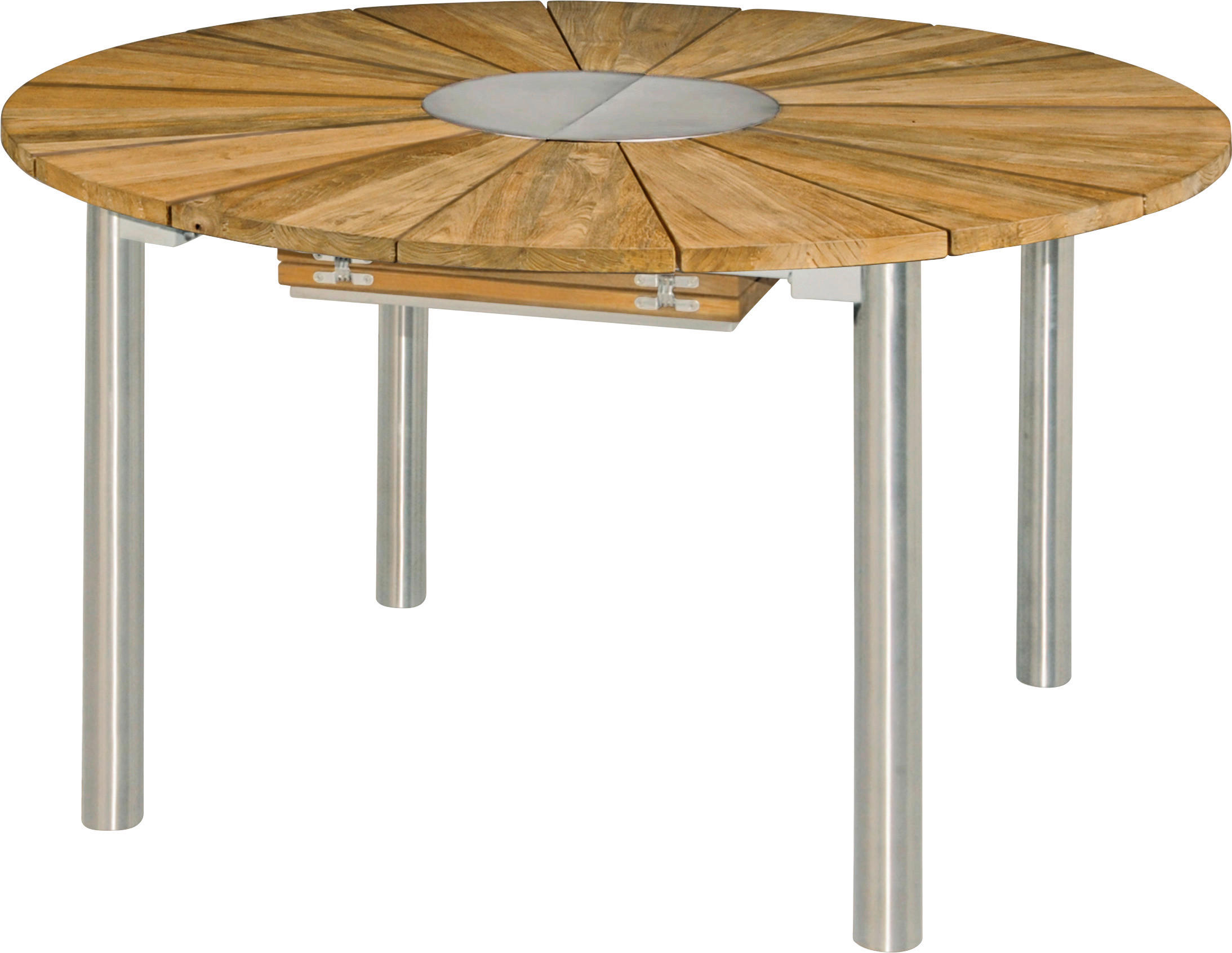 GARTENTISCH 135(185)/135/75 cm Holz, Metall oval  - Naturfarben, LIFESTYLE, Holz/Metall (135(185)/135/75cm) - Zebra 