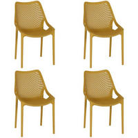 GARTENSTUHL-SET Gelb  - Gelb, Basics, Kunststoff (60/81/50cm) - Siena Garden