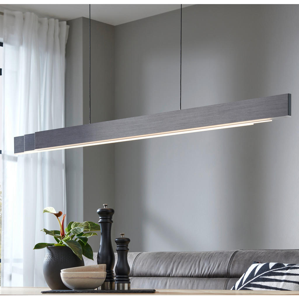 Thumbnail - Neuhaus Pure Led-Hängeleuchte Pure-Moto-Rise, Anthrazit, Metall, Kunststoff, 8.2x240x200 cm, Touch-Schalter (on/off), Fa...