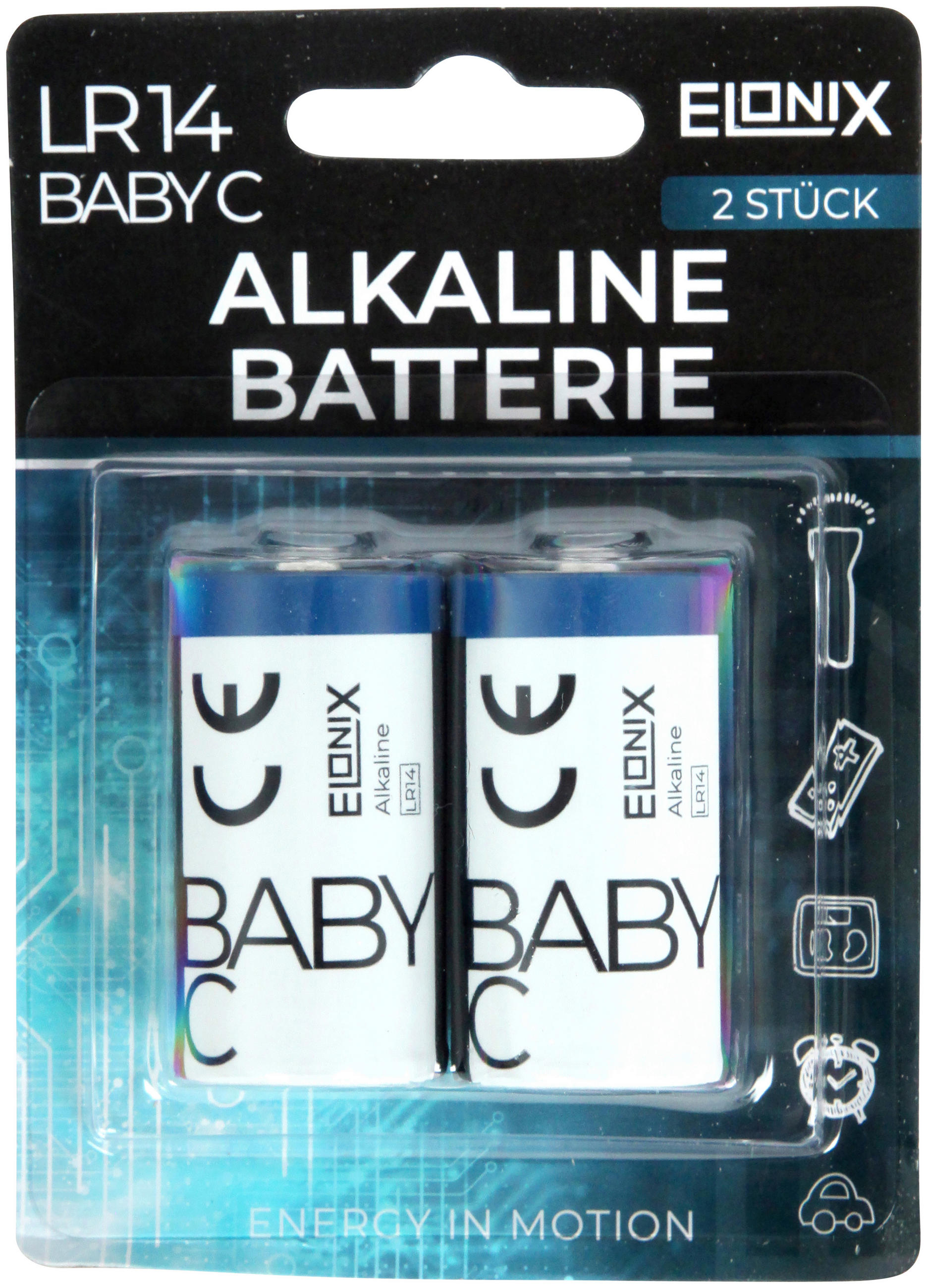 Batterie Elonix Alkaline Lr14 Baby-C